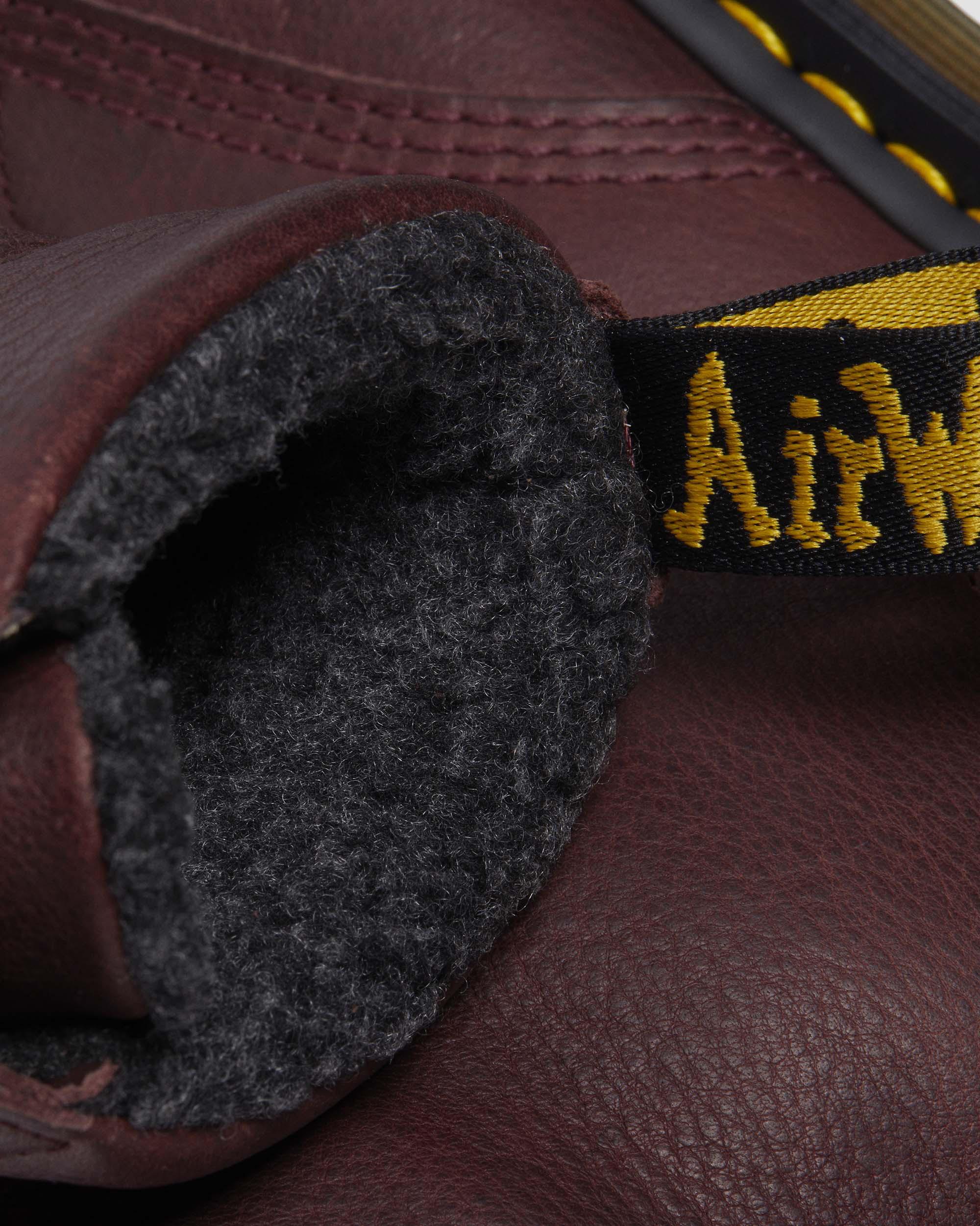 1460 Faux Fur Lined Grizzly Leather Lace Up Boots