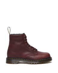 1460 Faux Fur Lined Grizzly Leather Lace Up Boots