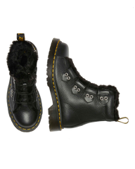 1460 Faux Fur Lined Leather Lace Up Boots