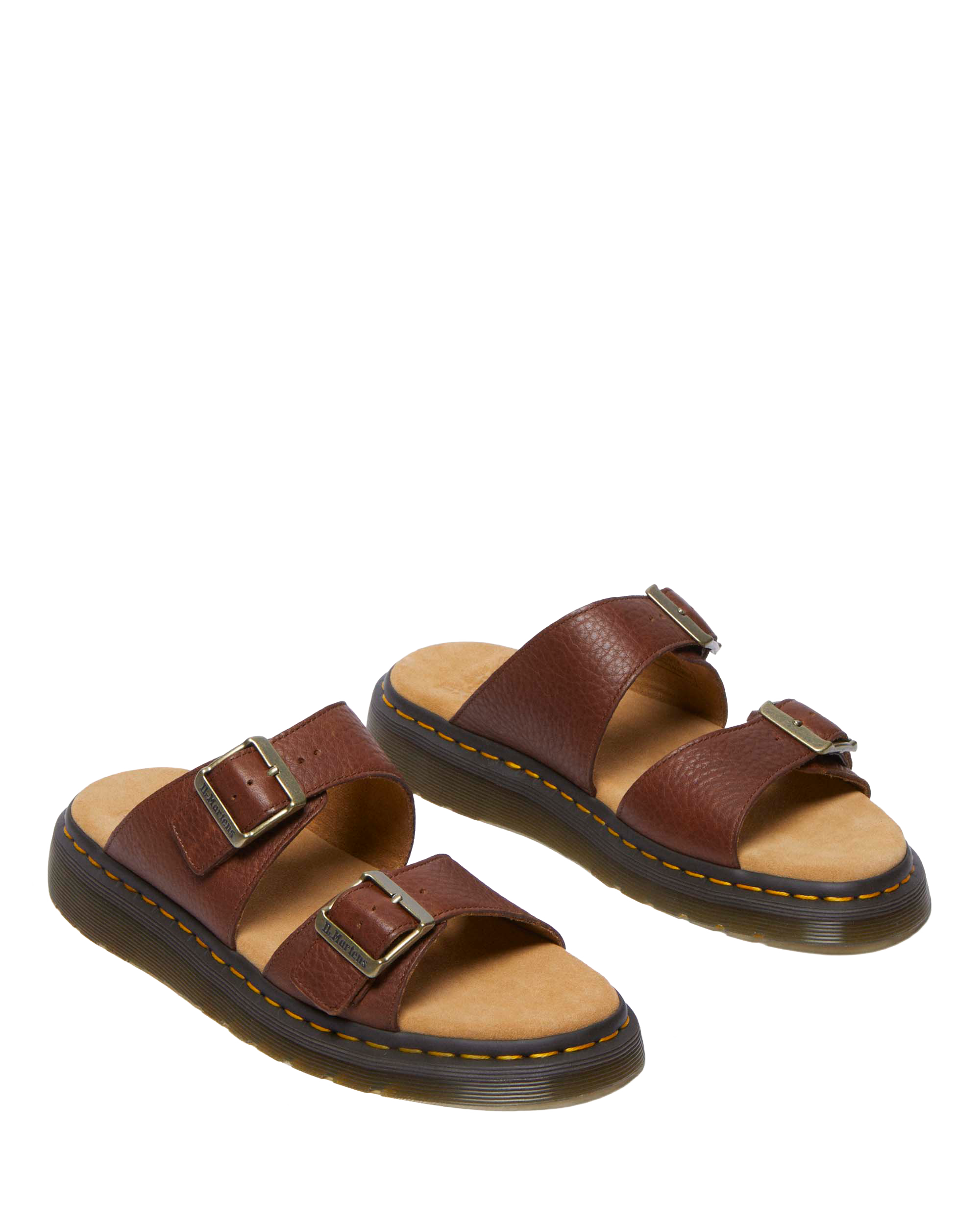Josef Ambassador Leather Buckle Sandal Slides