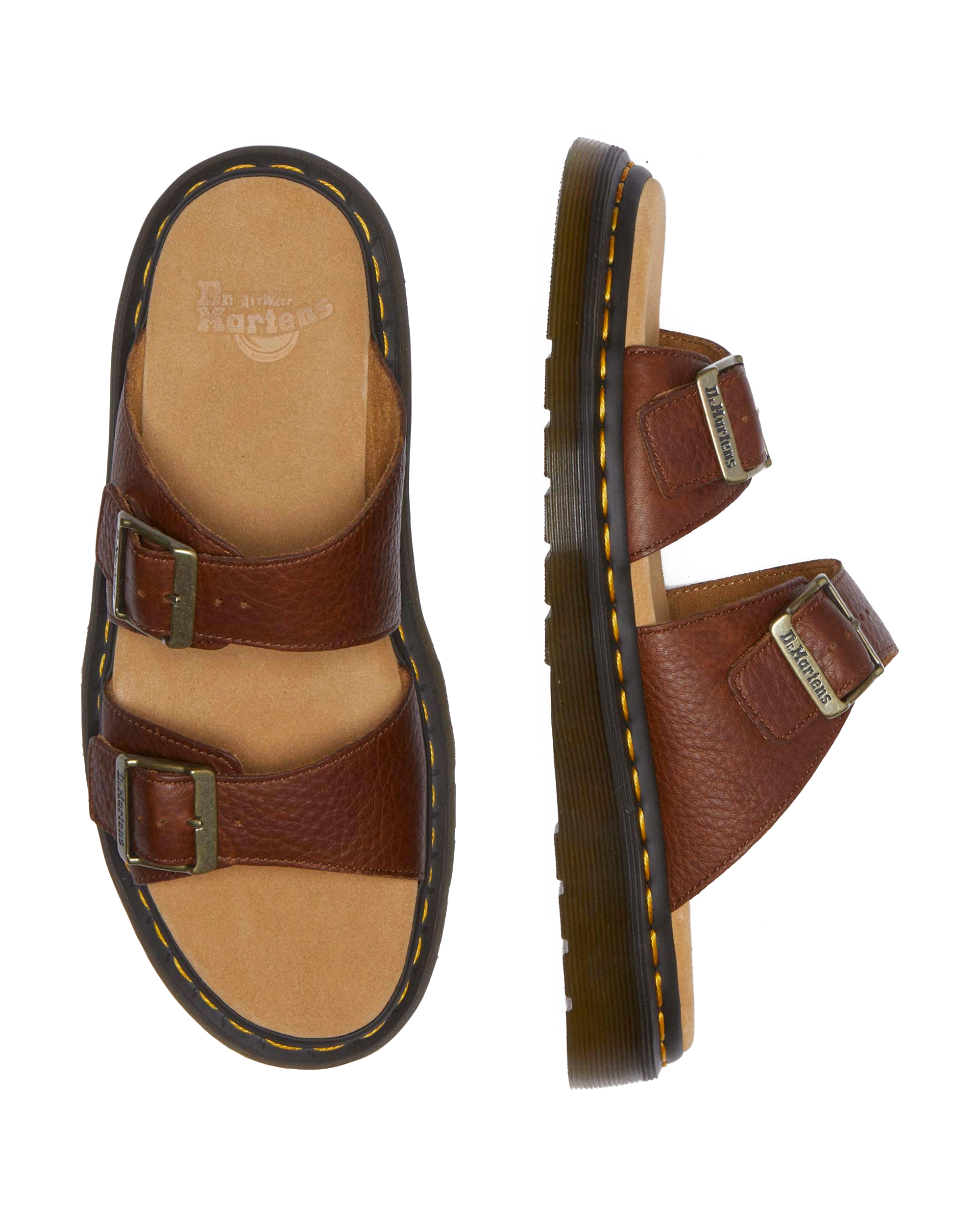 Josef Ambassador Leather Buckle Sandal Slides