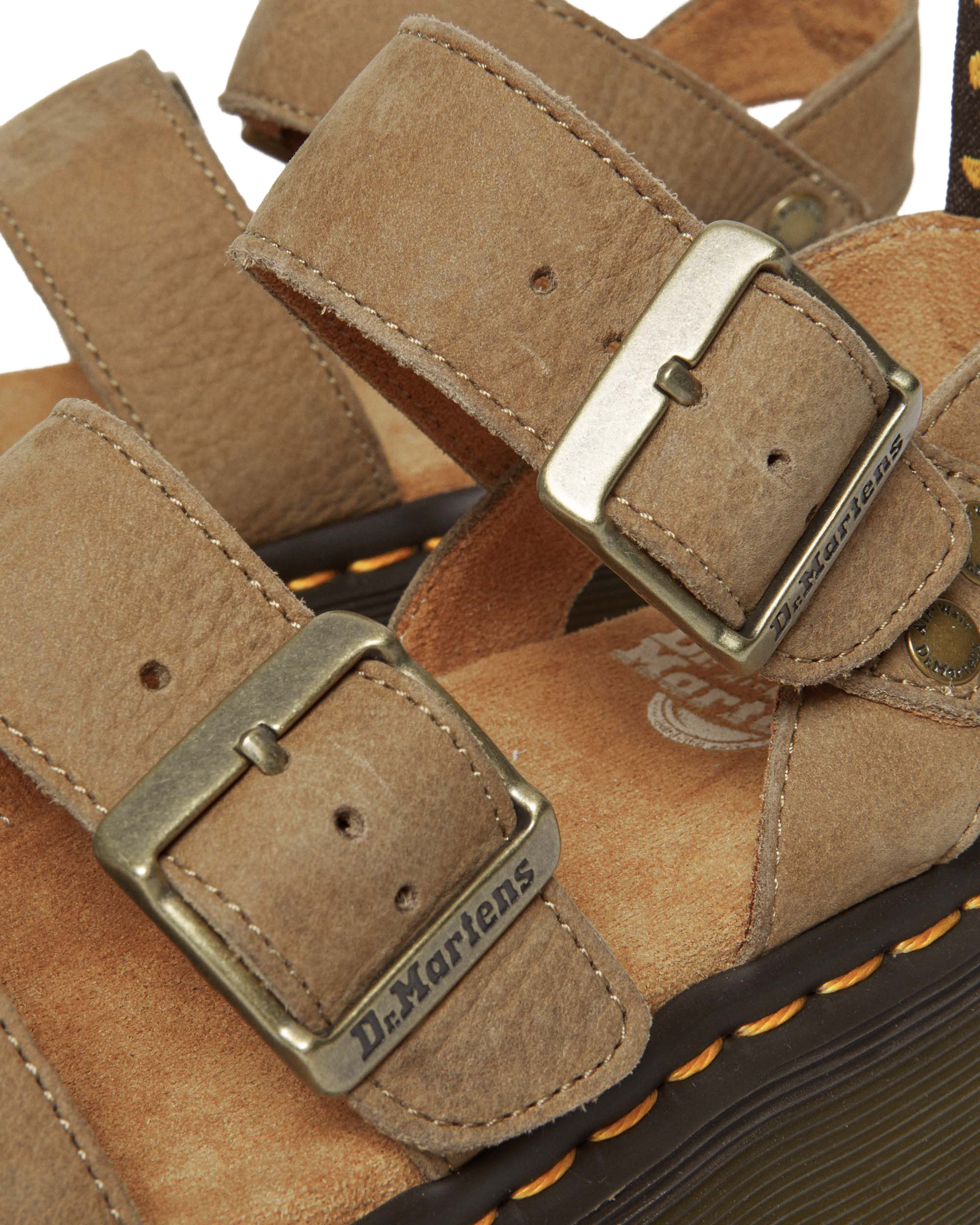 Gryphon Tumbled Nubuck Leather Platform Sandals