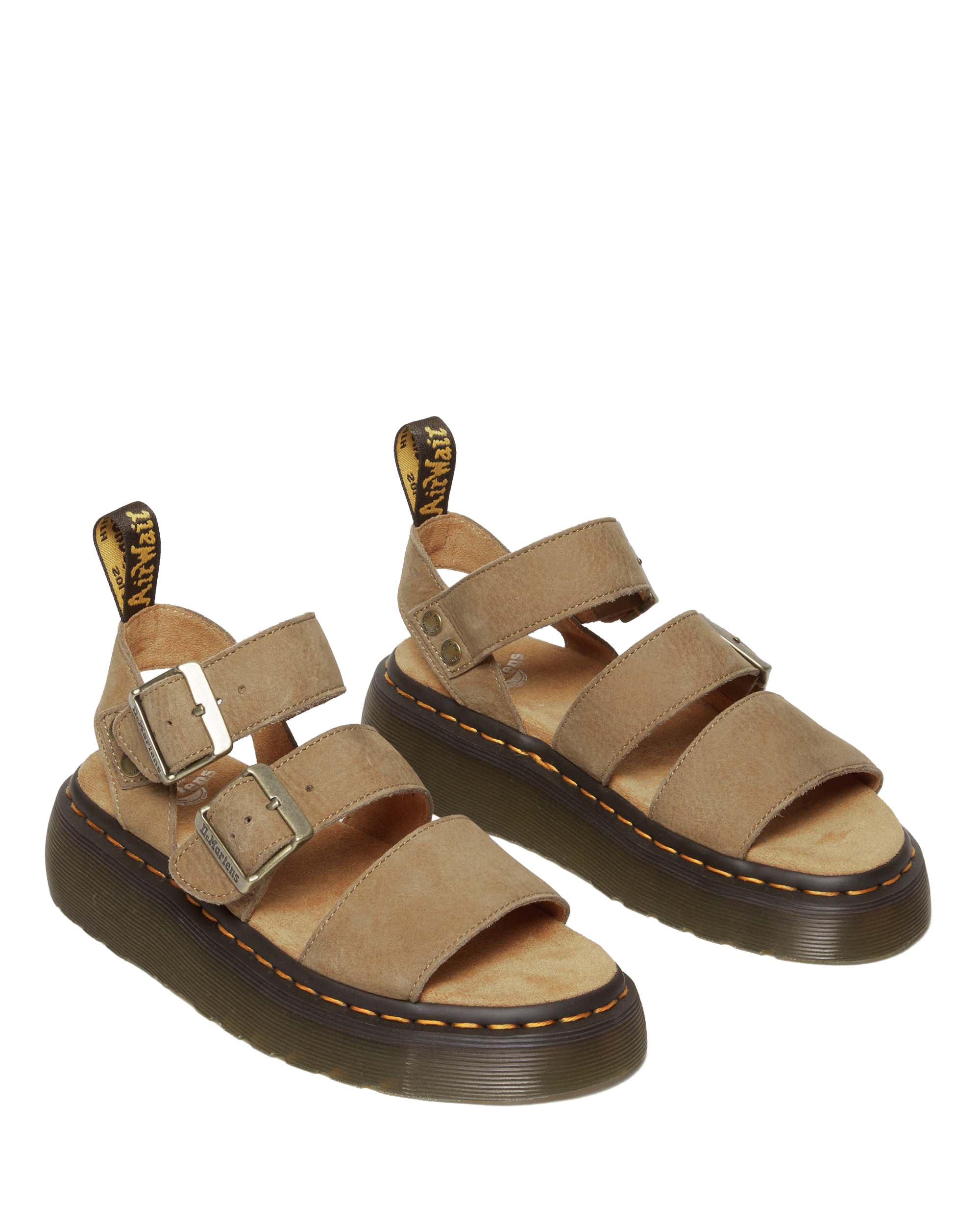 Gryphon Tumbled Nubuck Leather Platform Sandals