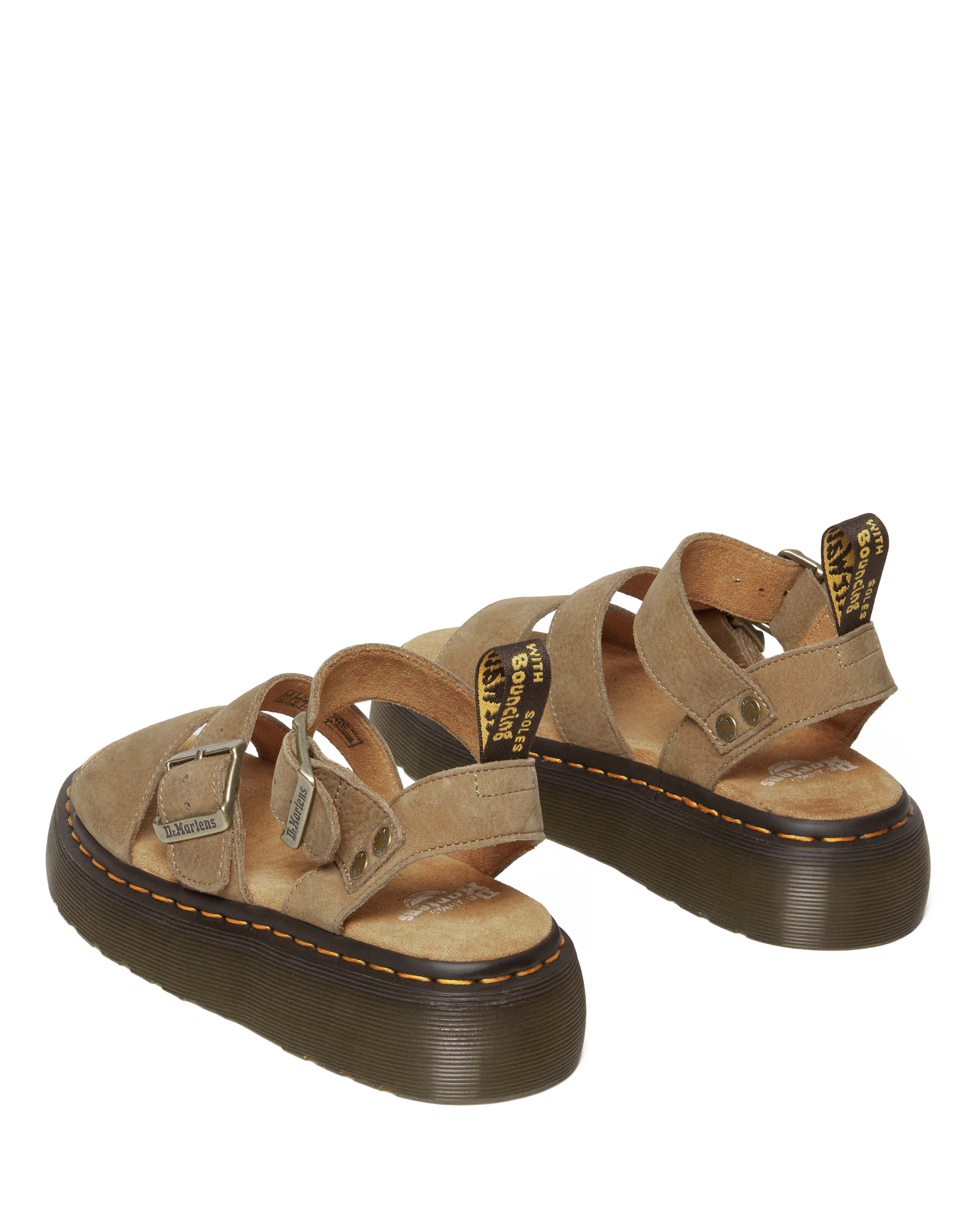 Gryphon Tumbled Nubuck Leather Platform Sandals