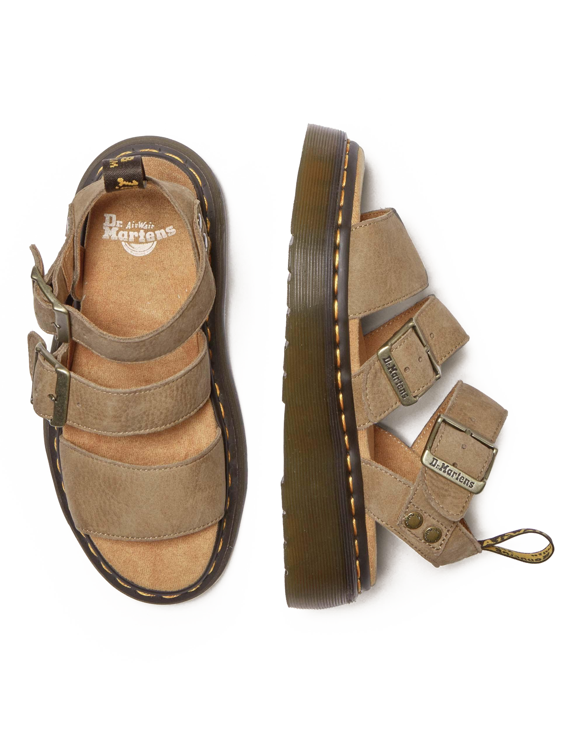 Gryphon Tumbled Nubuck Leather Platform Sandals