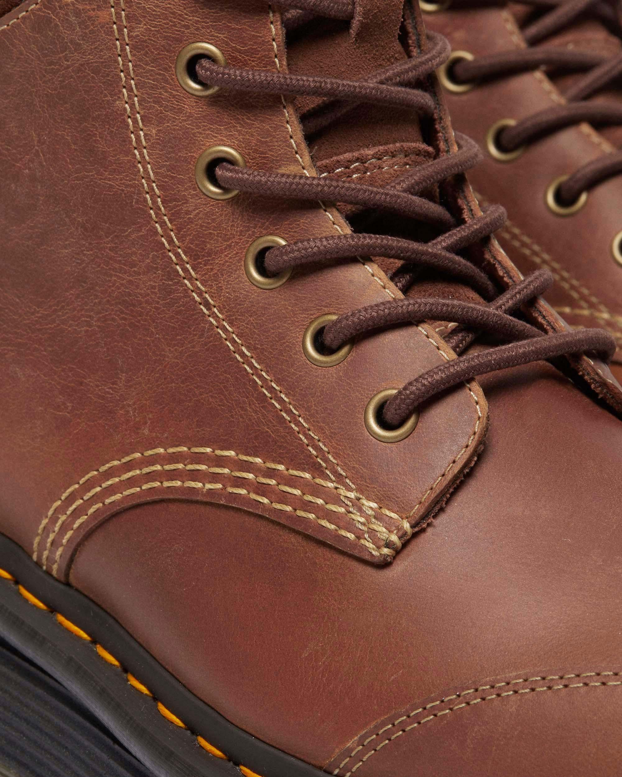 Zebzag 8 Ties Burnish Waxy Lace Up Boots