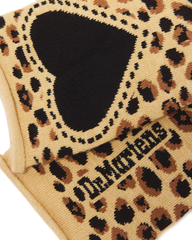 Leopard Heart Cotton Blend Socks