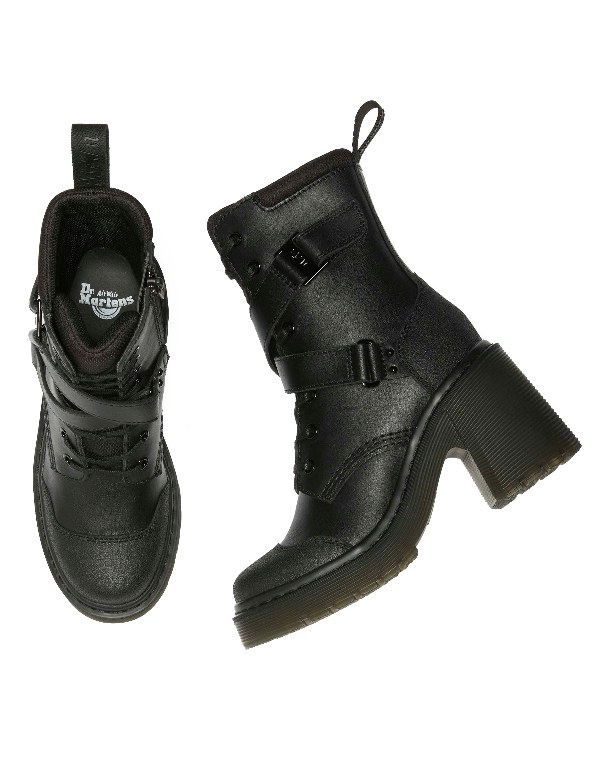 Chesney Tech Strap Eight Eye Heeled Boots