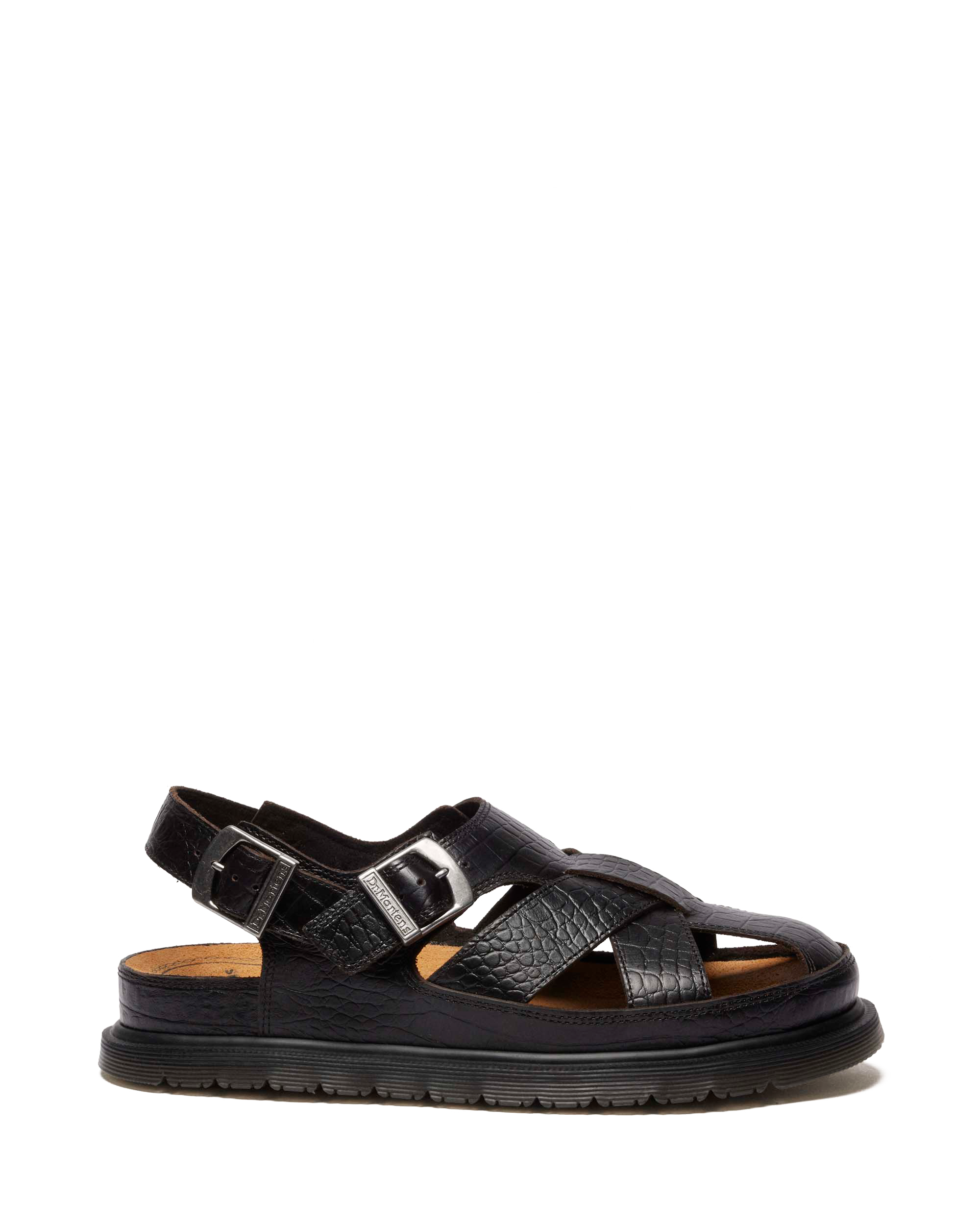 Fisherman Crocodile Analine Leather Sandals