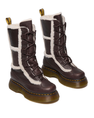 Buzz Lace Up Faux Fur Lined Grizzly Leather Boots