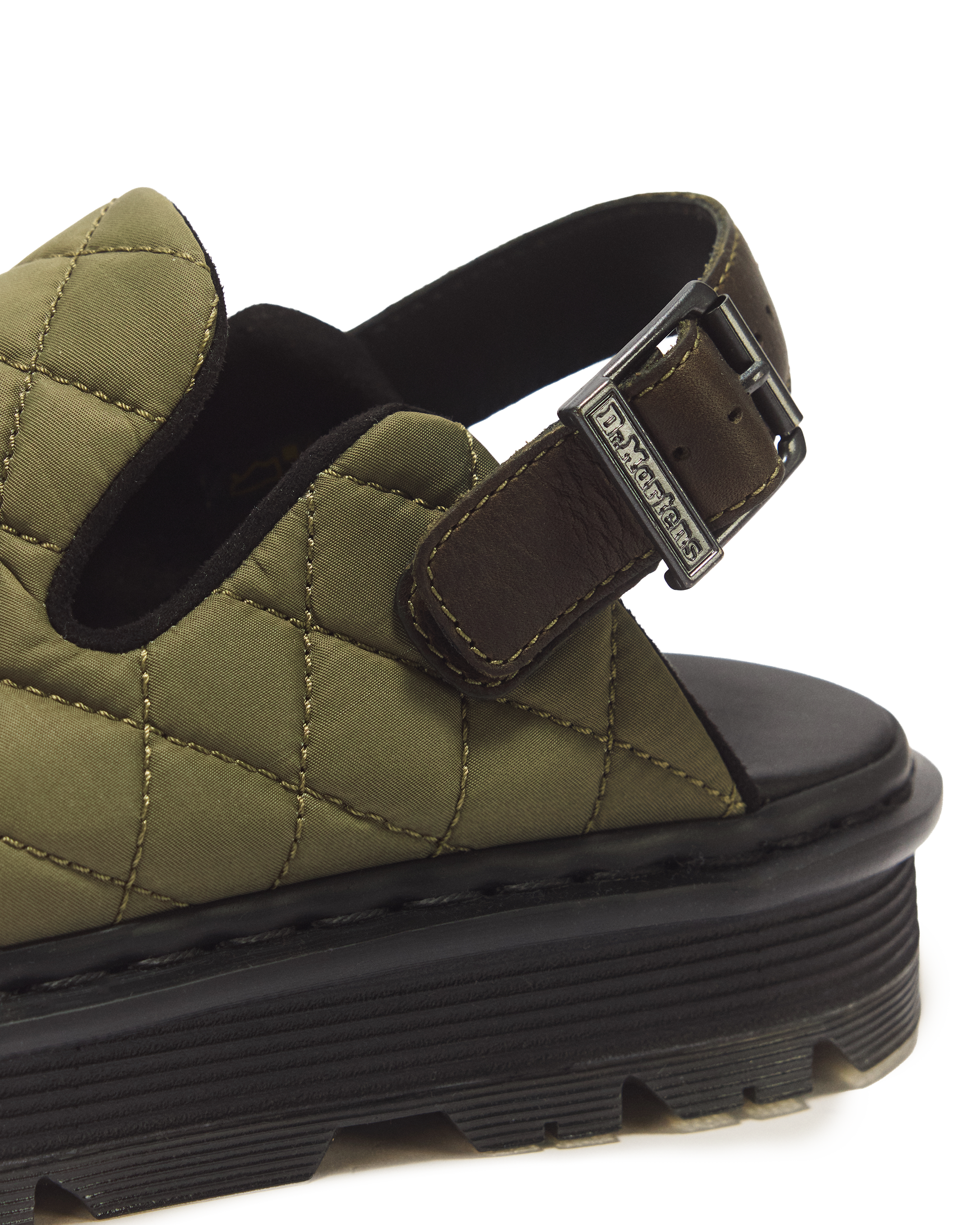 Zebzag Quilted Canvas Platform Mules
