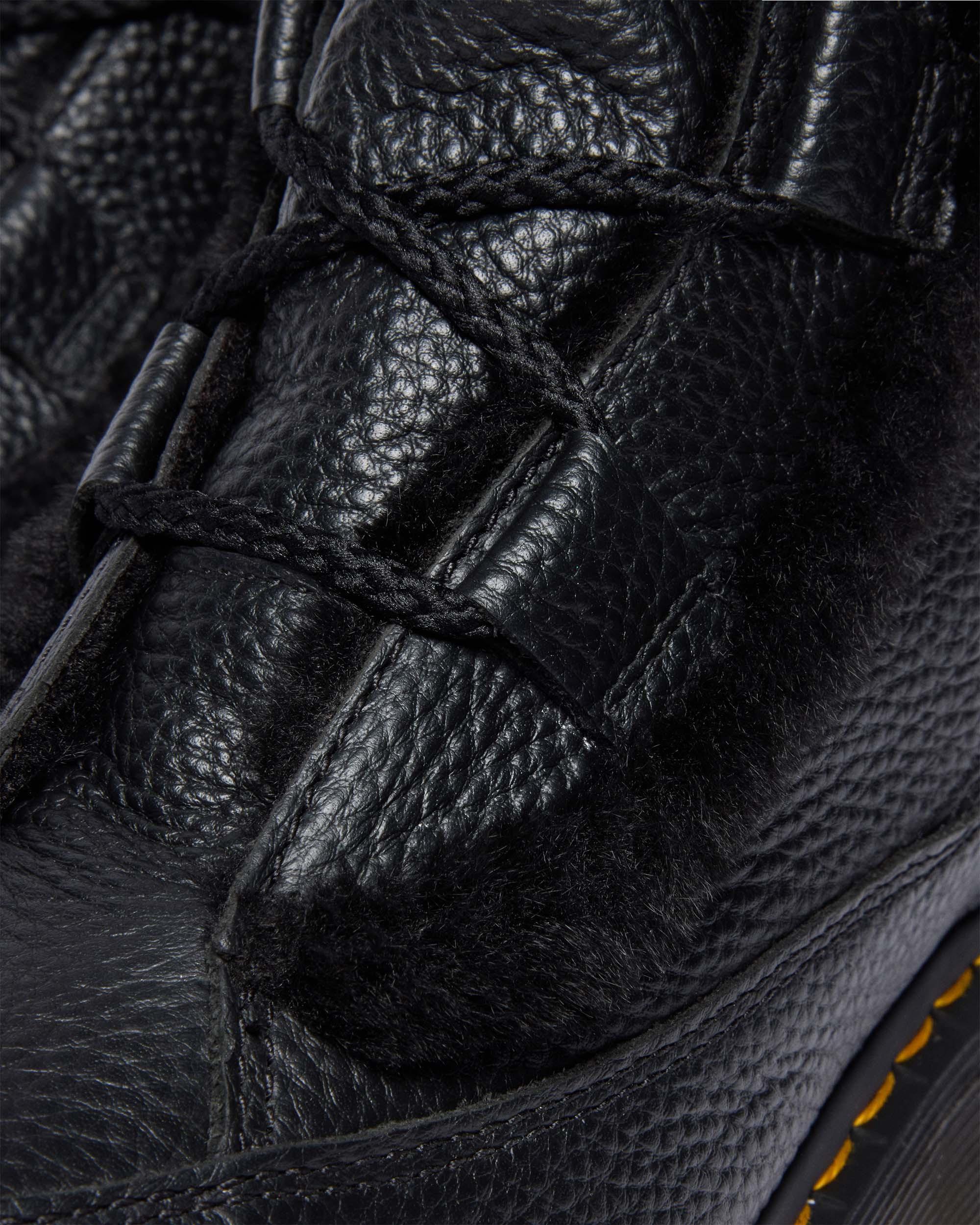 Buzz Lace Up Faux Fur Lined Grizzly Leather Boots