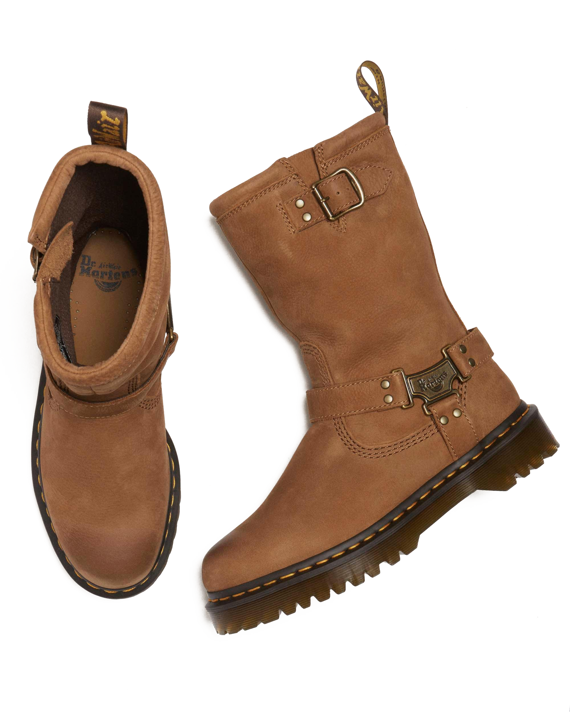 Anistone Hi Tumbled Nubuck biker boots