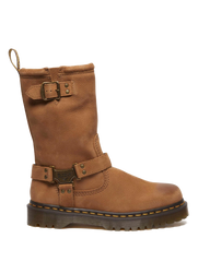 Anistone Hi Tumbled Nubuck biker boots