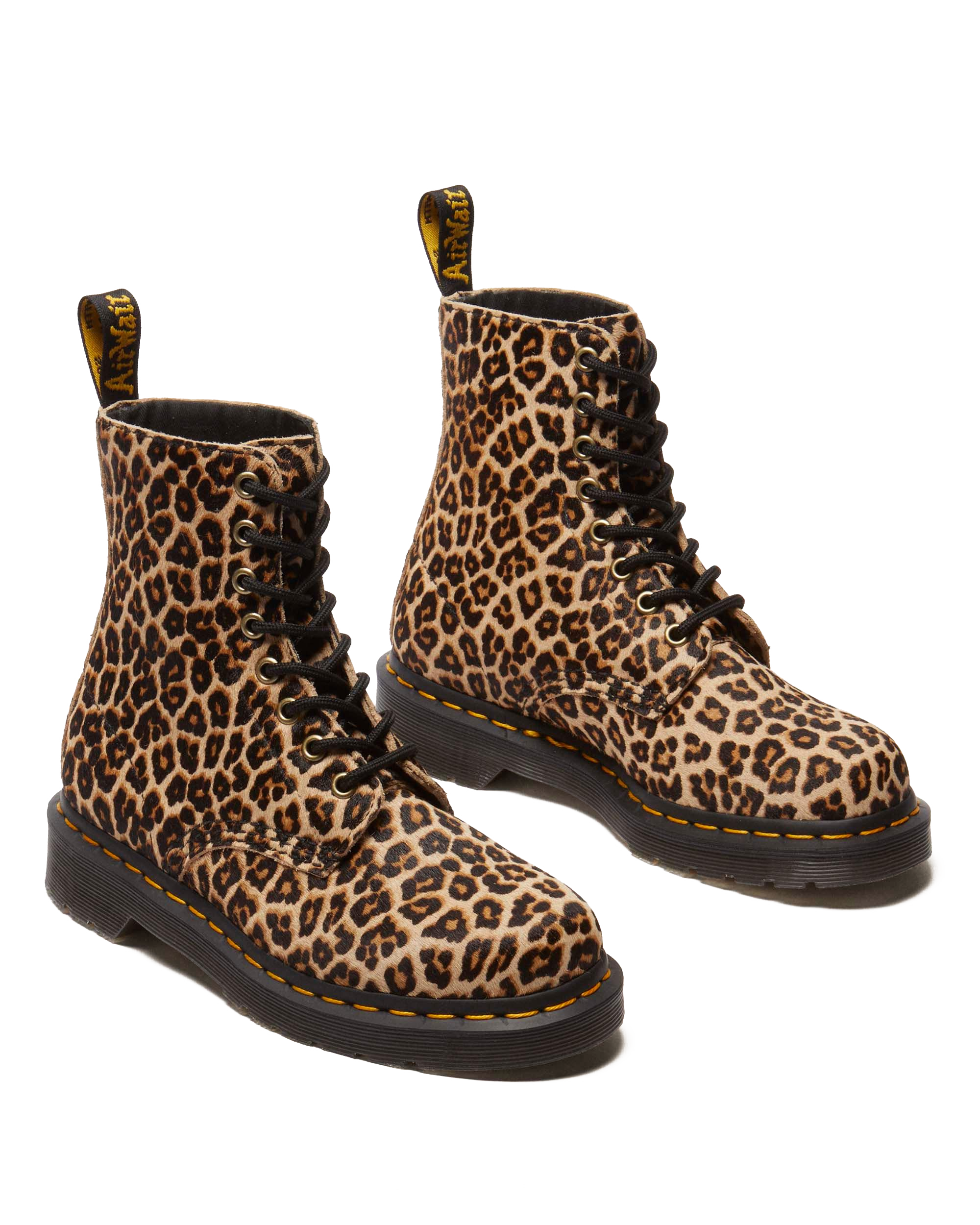 1460 leopard leather boots