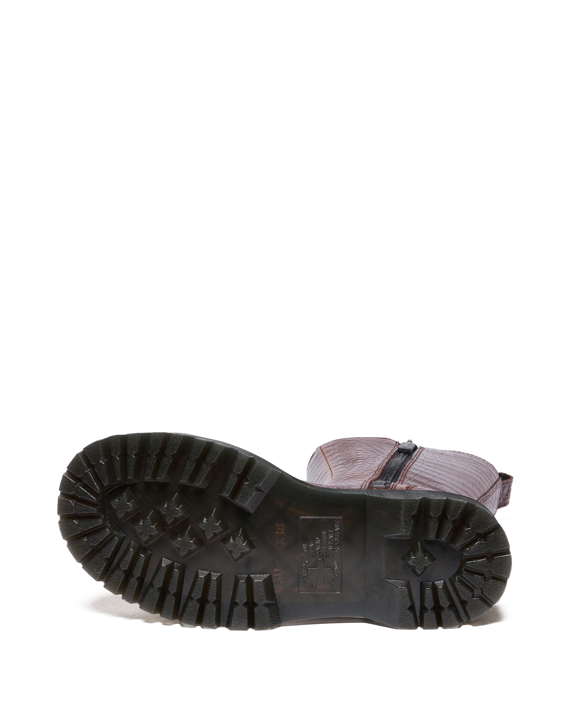 REJENA  CROC EMBOSS  LEATHER BOOTS