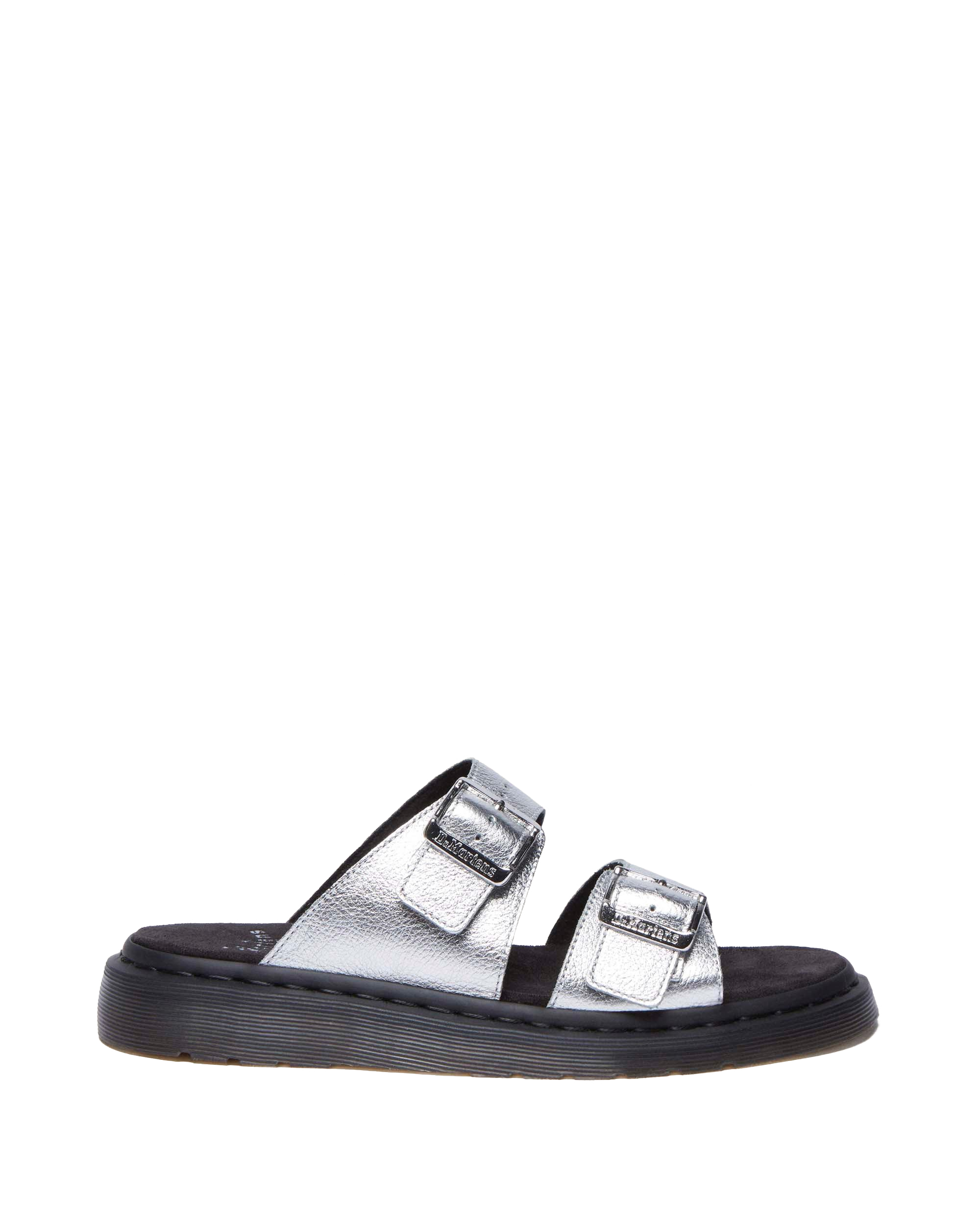Josef metallic leather slide sandals