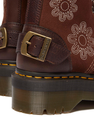 1B99 Dunnet Flower suede platform boots