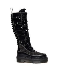 XTRM FRILL PLATFORM LEATHER BOOTS