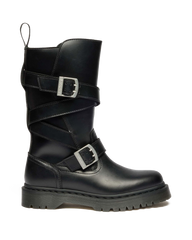 Anistone Two Strap Leather Biker Boots