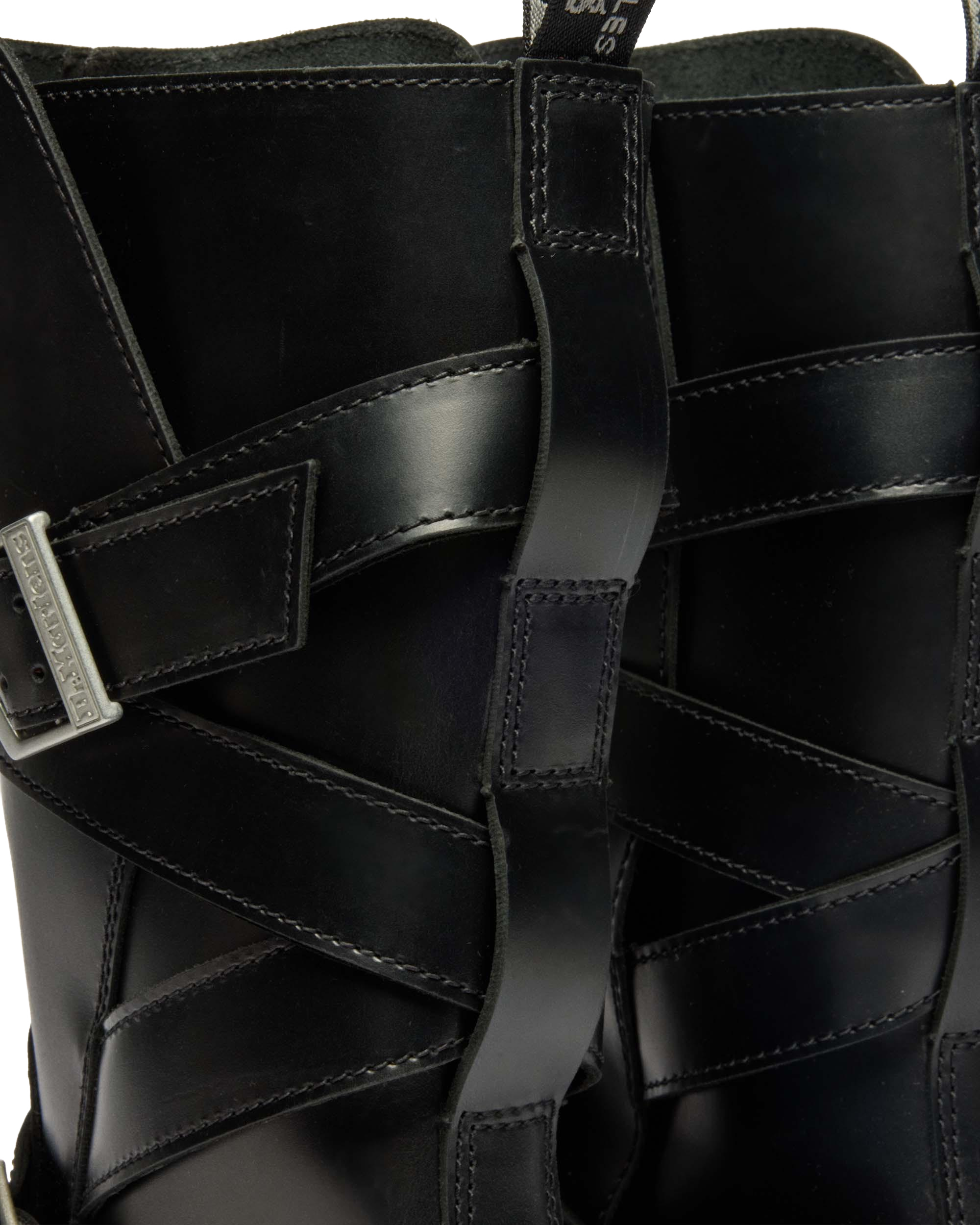 Anistone Two Strap Leather Biker Boots