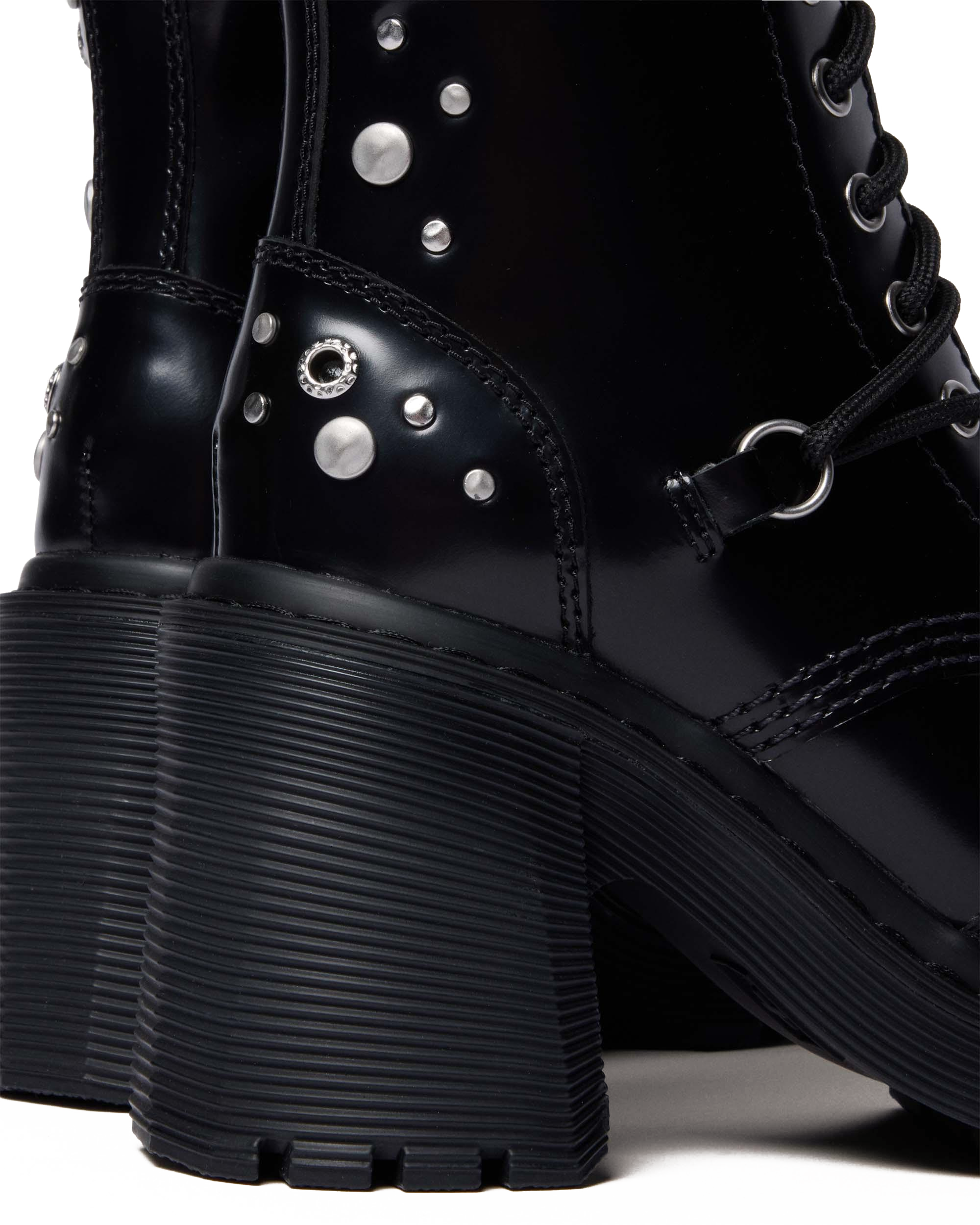 CHESNEY STUDDED BUTTERO LEATHER FLARE HEEL BOOTS