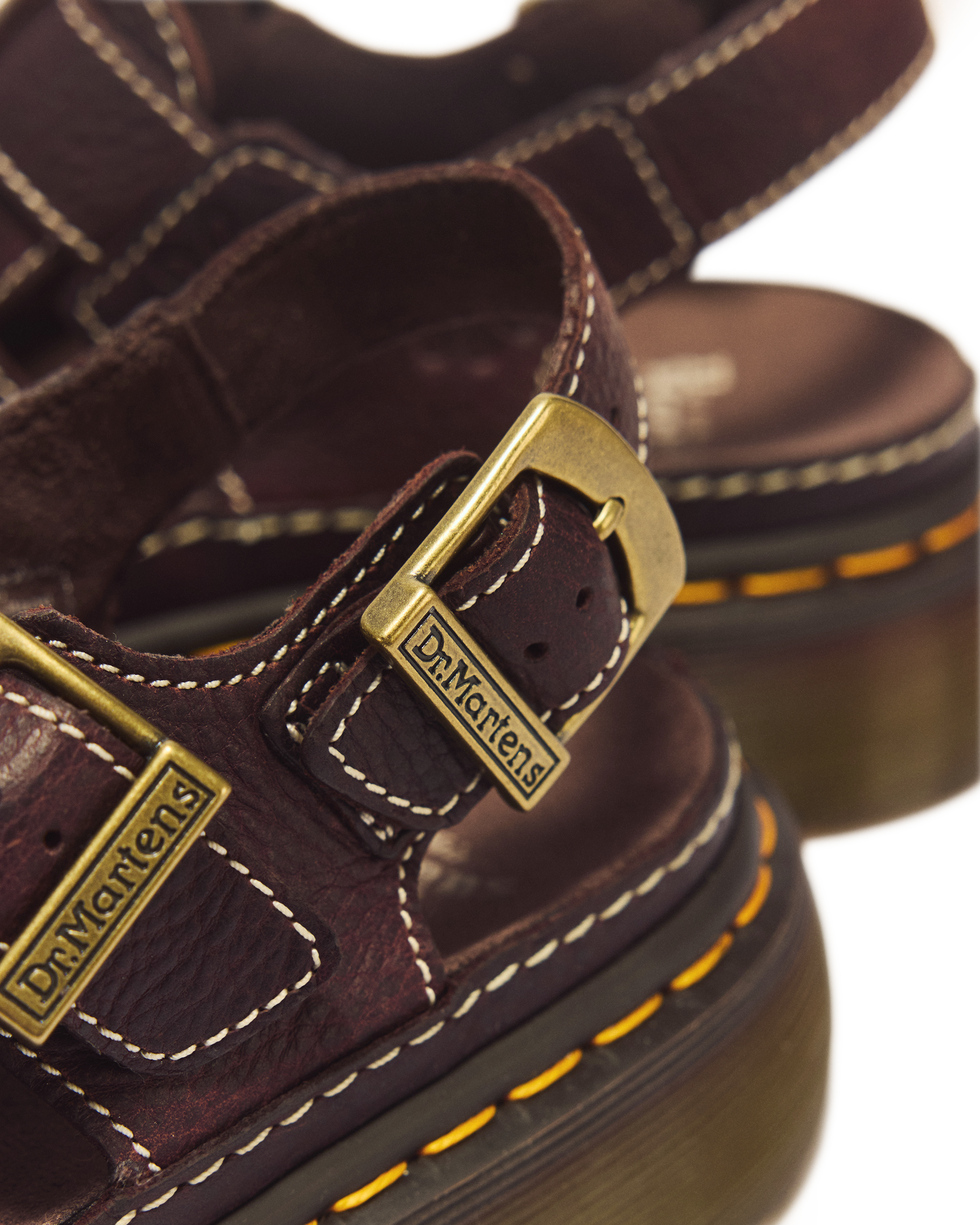 Wrenlie Open Toe Grizzly Leather Fisherman Platform Sandals