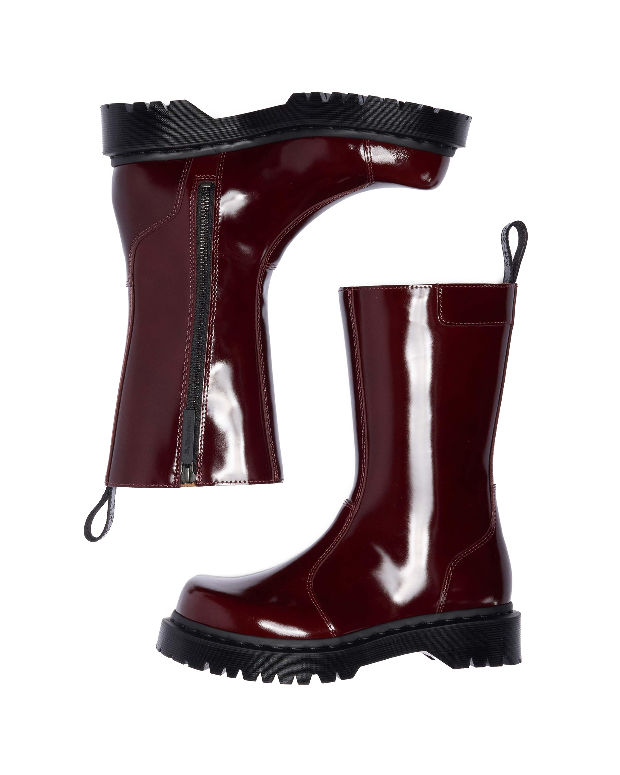 Rejena Lacquered Leather Boots