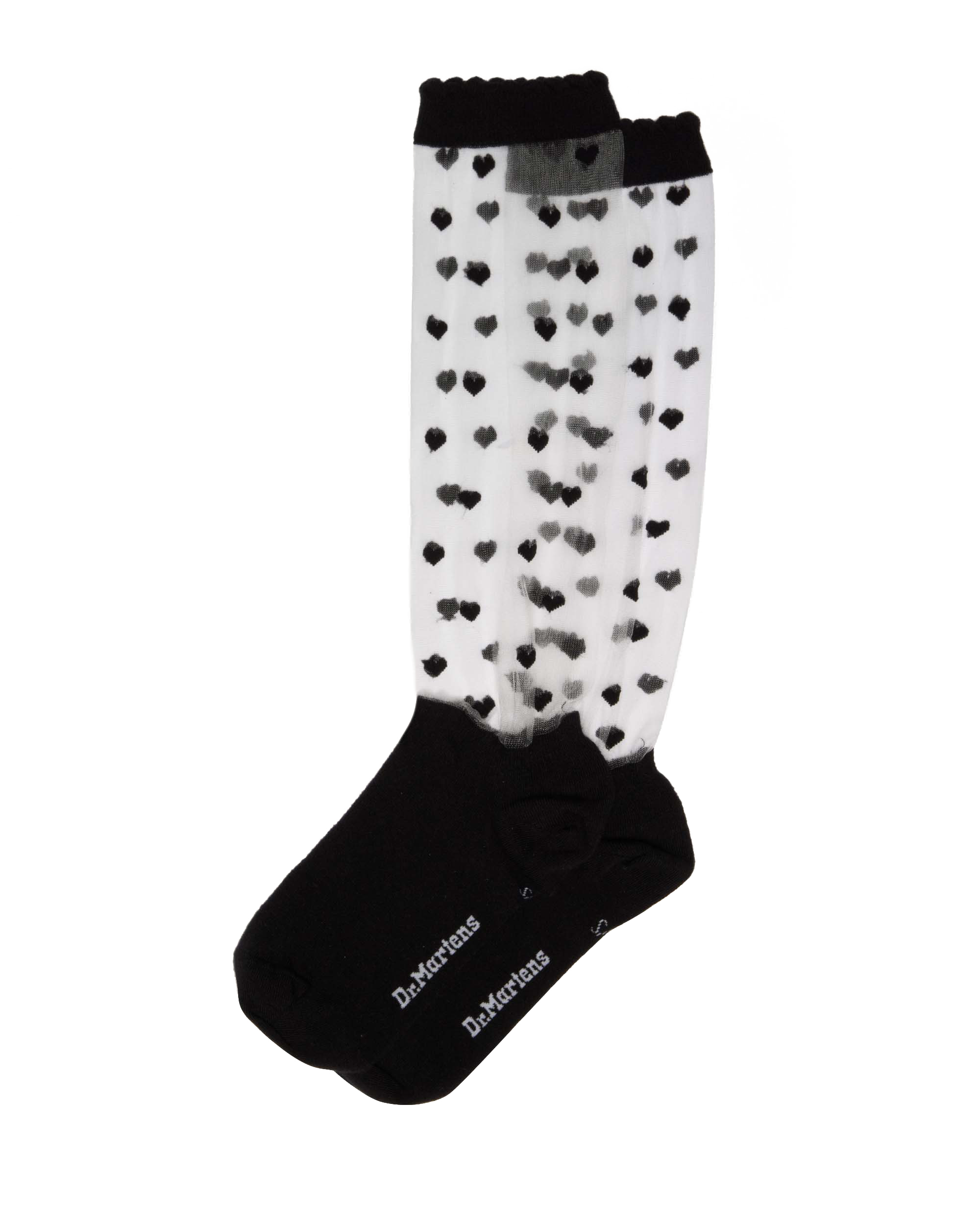 Short Heart Mesh Organic Cotton Blend Socks