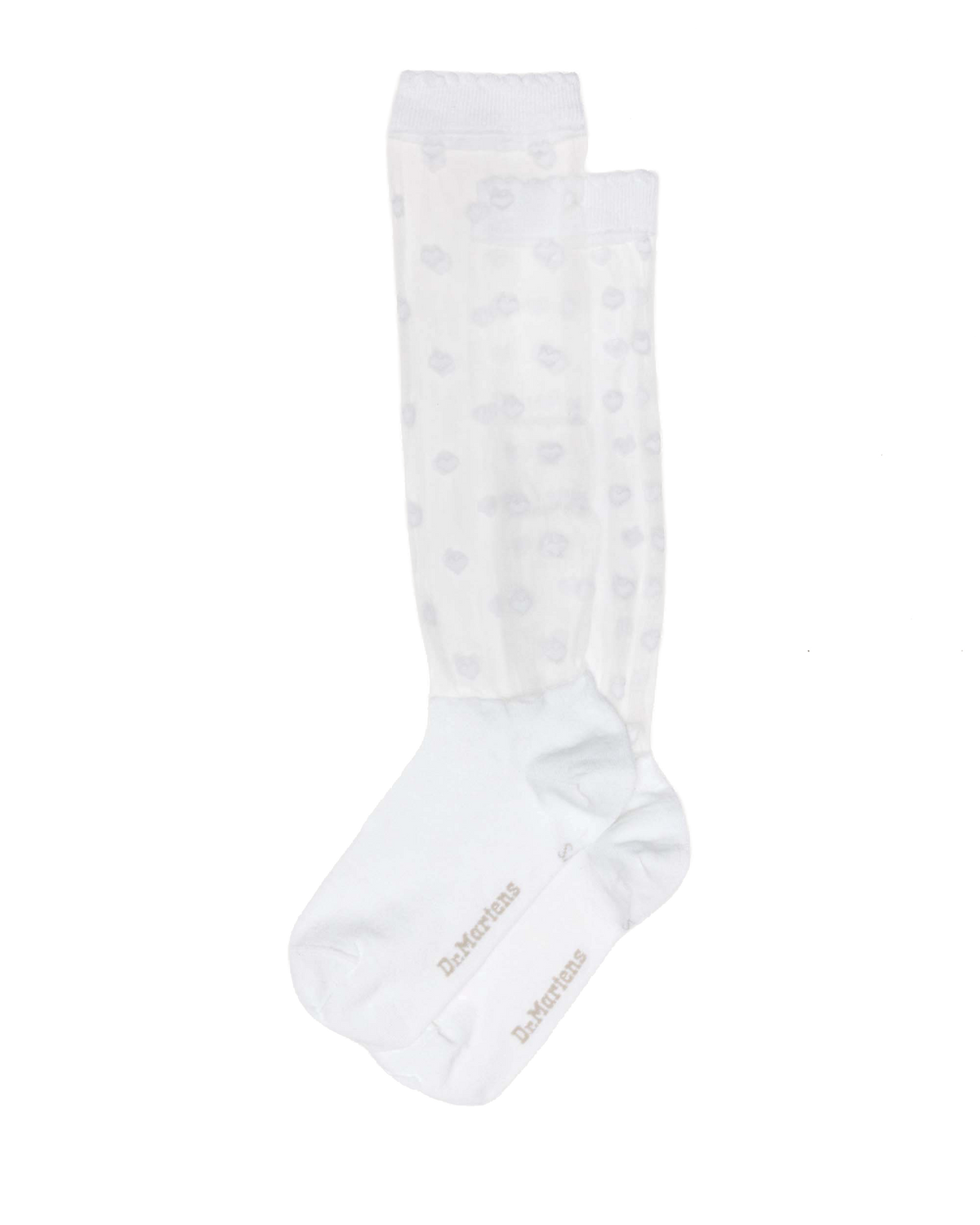 Short Heart Mesh Organic Cotton Blend Socks