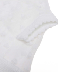 Short Heart Mesh Organic Cotton Blend Socks