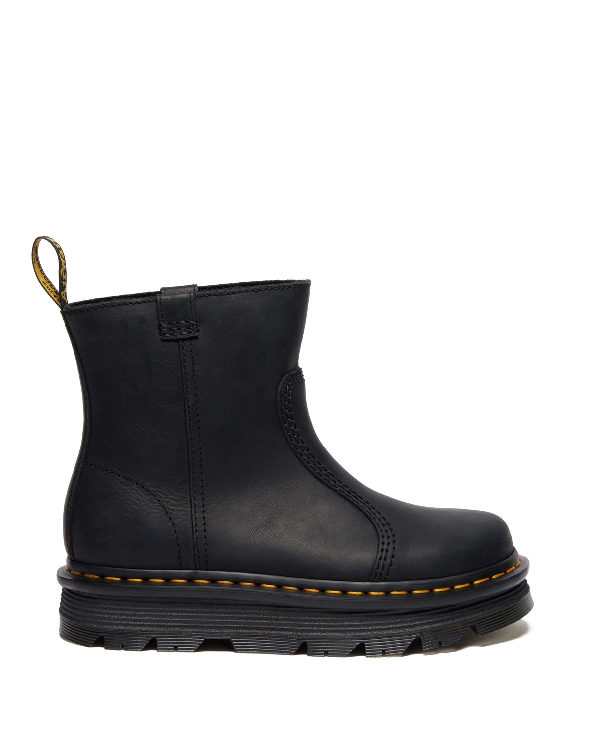Zebzag Rigger Slip On Leather Boots