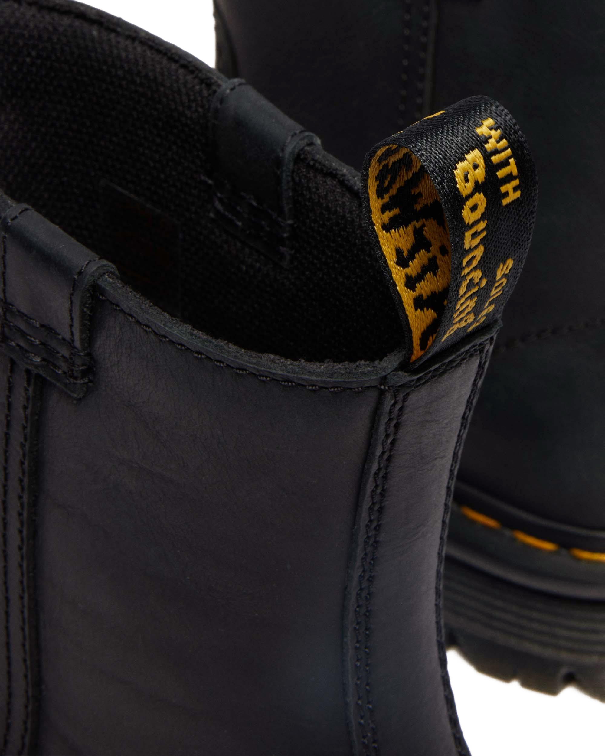 Zebzag Rigger Slip On Leather Boots