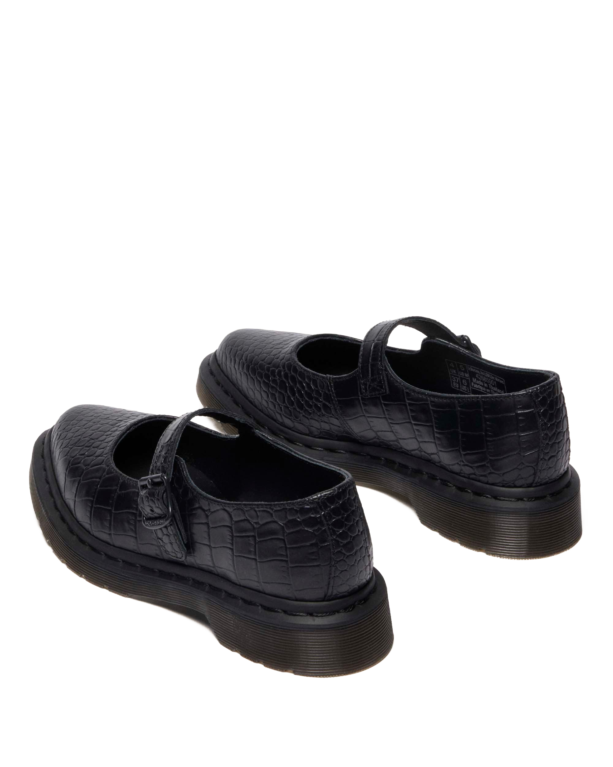 Elphie Mary Jane Emboss Leather Shoes