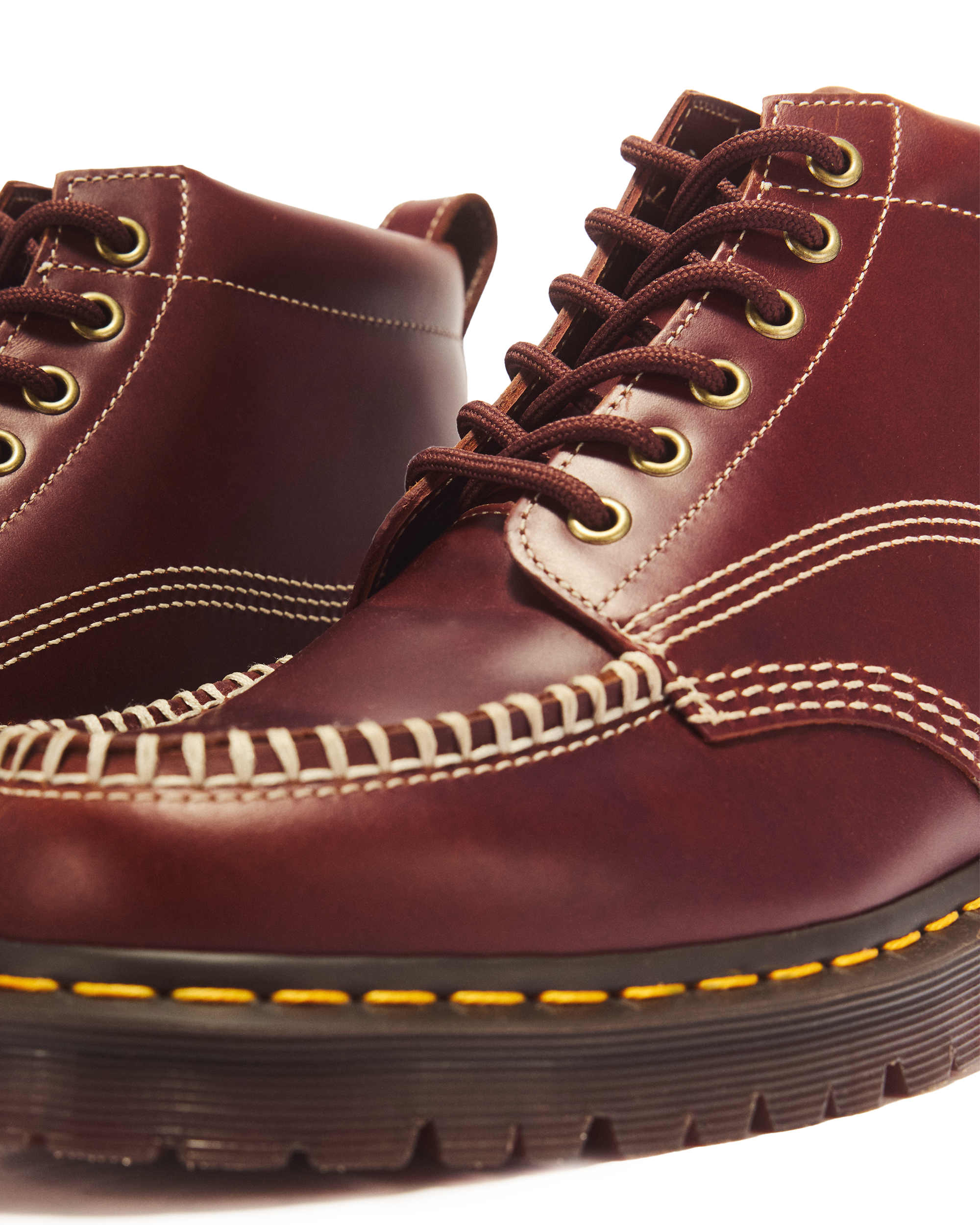 LOWELL CHUKKA MOC TOE LEATHER ANKLE BOOTS