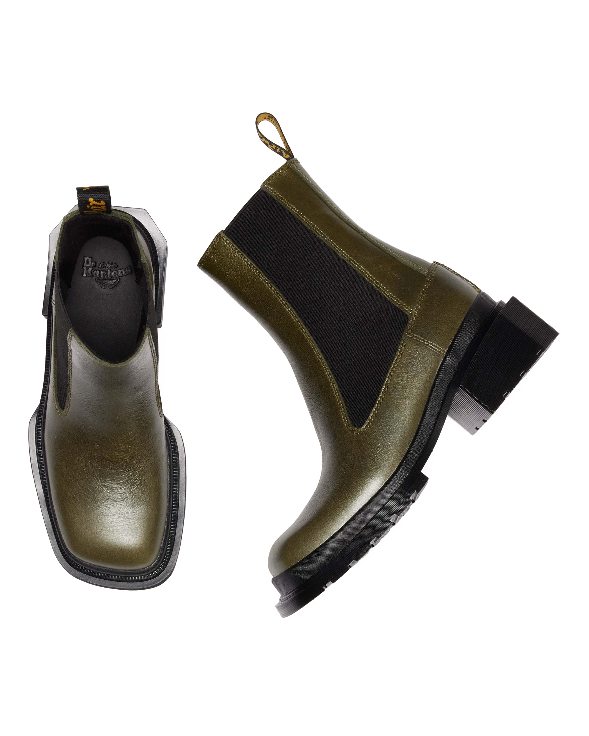 MAYBOLE CHELSEA SQUARE TOE LEATHER BOOTS