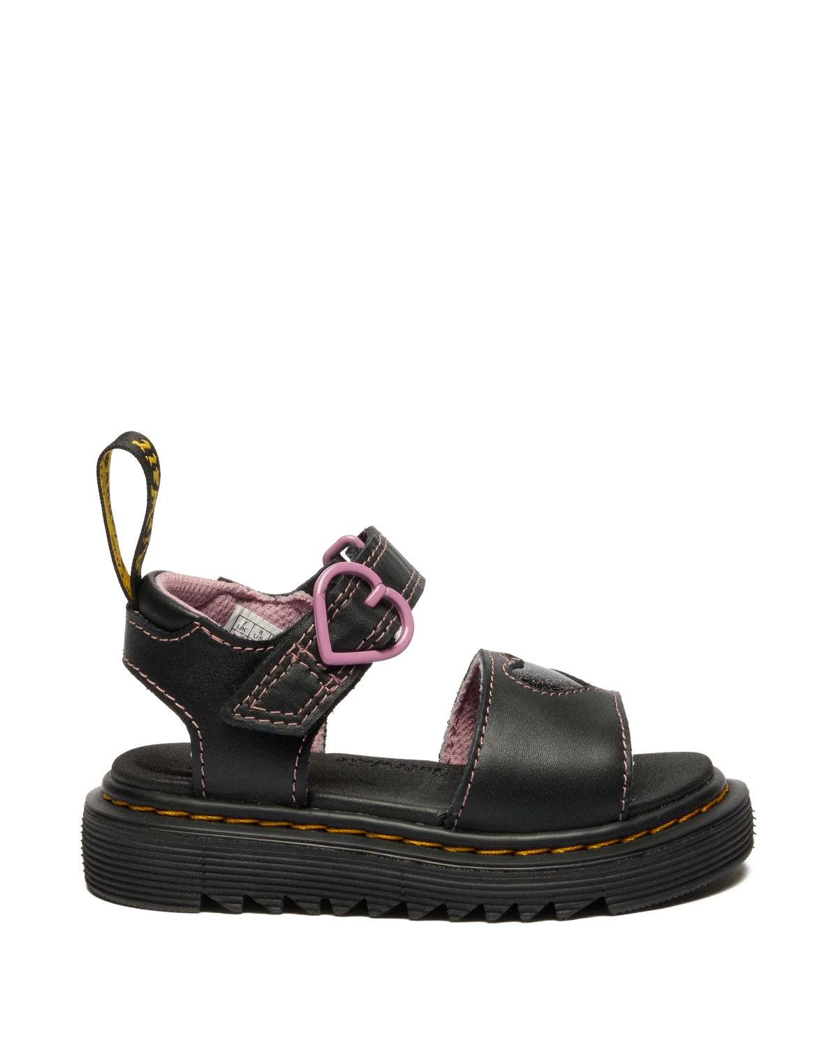 Toddler Marlowe II Glitter Heart Leather Strap Shoes