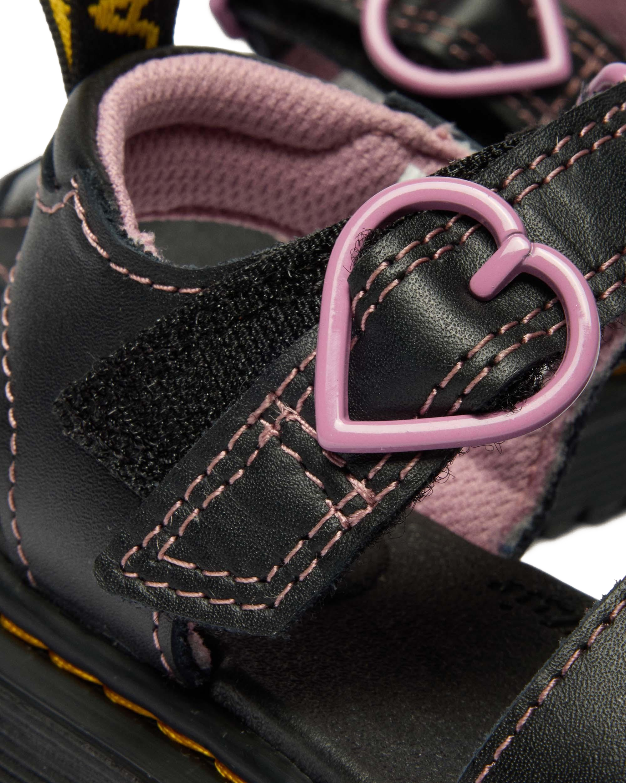 Toddler Marlowe II Glitter Heart Leather Strap Shoes