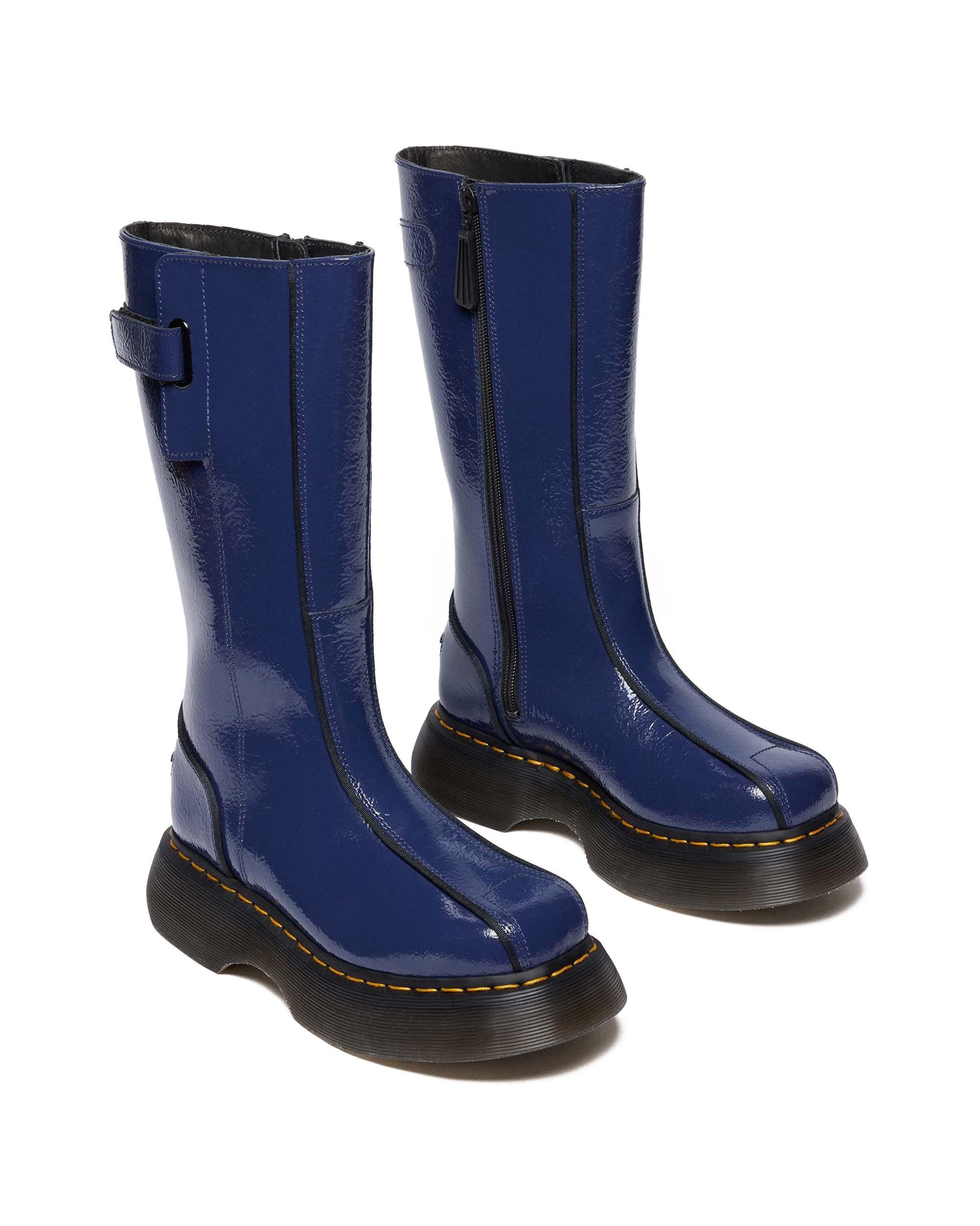 Buzz Hi Distressed Patent Boots