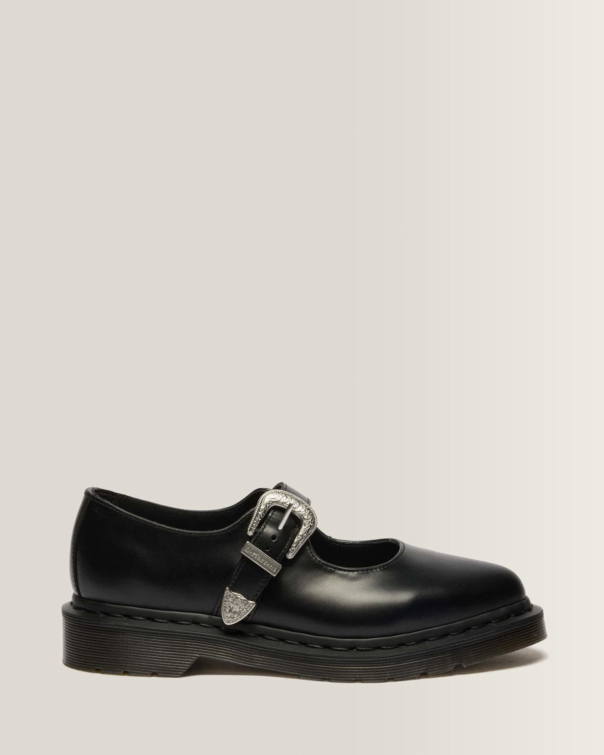 Elphie Mary Jane Buckle Atlas Leather Shoes