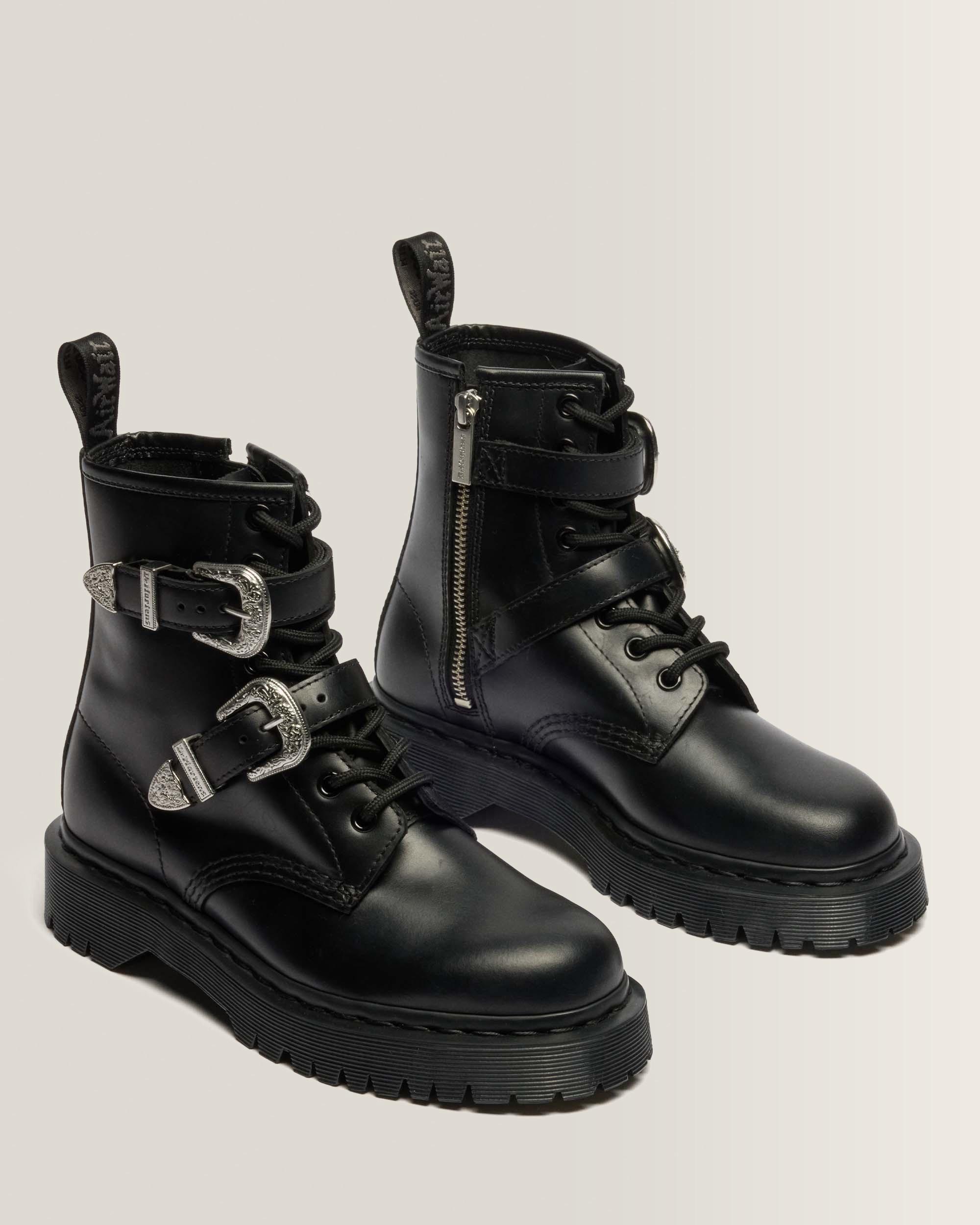 1460 Bex Western Buckle Leather Boots