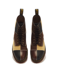 1460 Patchwork 8 Eye Leather & Nubuck Lace Up Boots