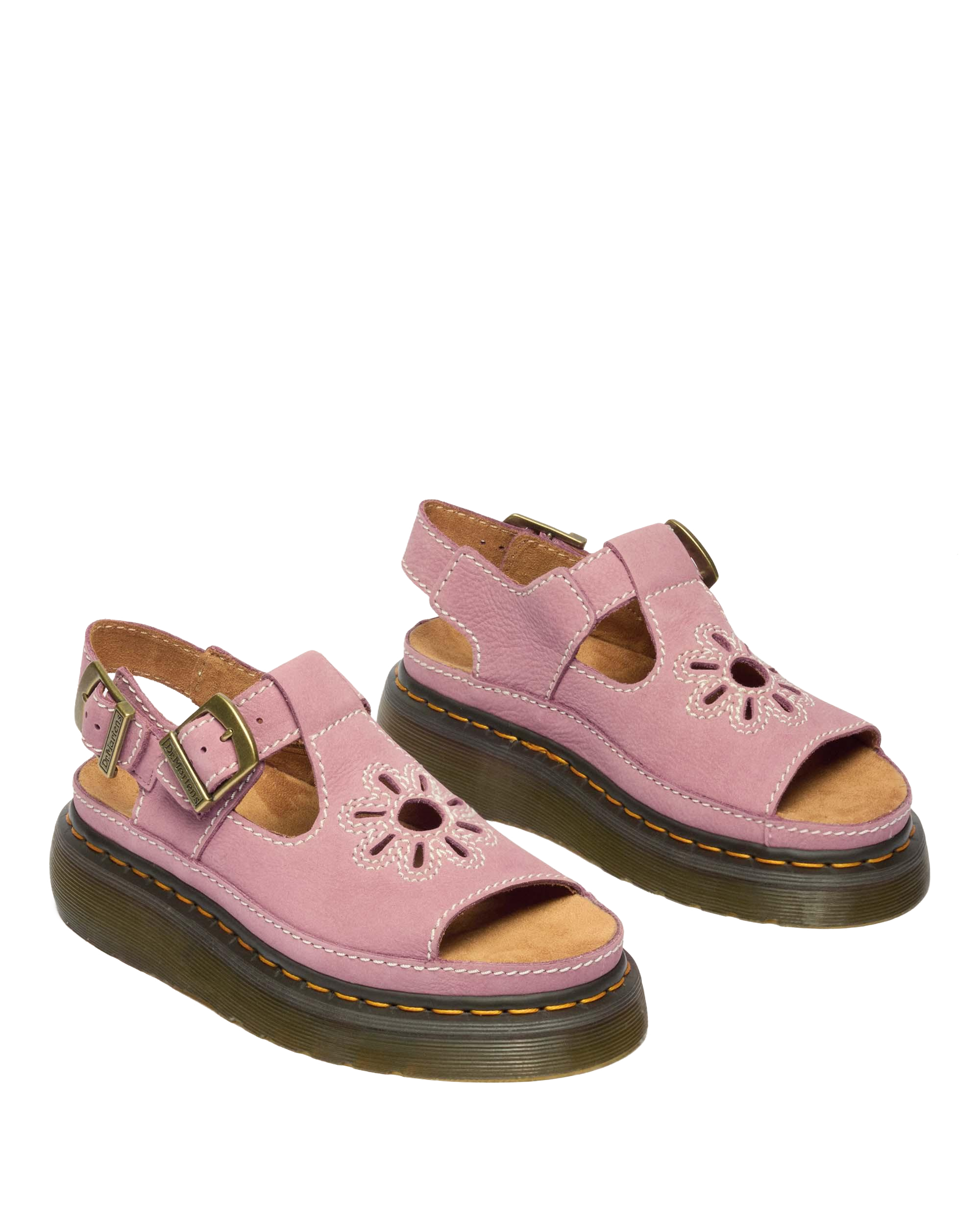 Dunnet Flower Nubuck Platform Sandals